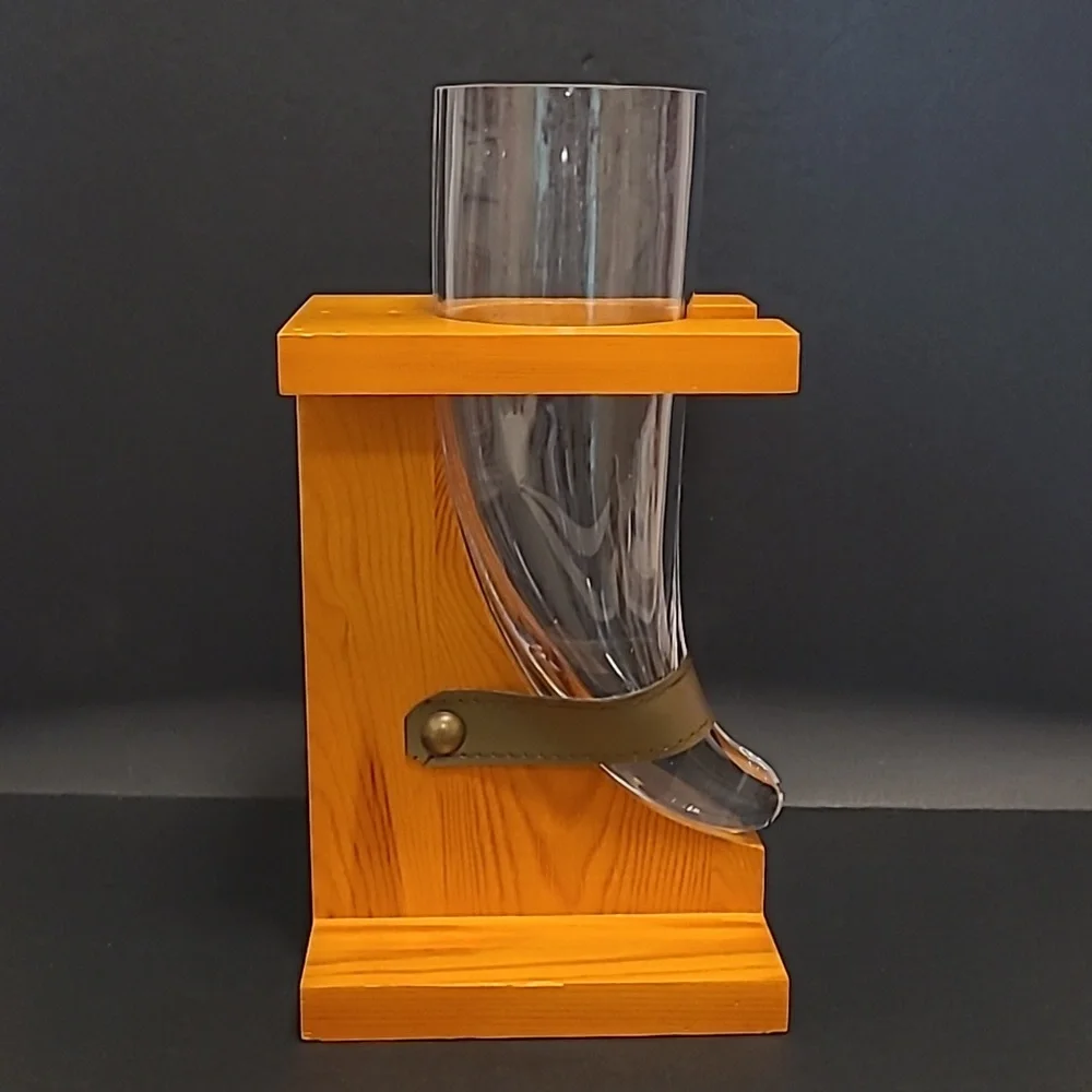 Viking Glass Horn Beer Stein